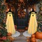 2 Pack Halloween Ghost Decorations with Witch Hat – 63” Spooky LED Light-Up Hanging Ghosts for Indoor & Outdoor Porch, Yard, Garden & Halloween Party Decor